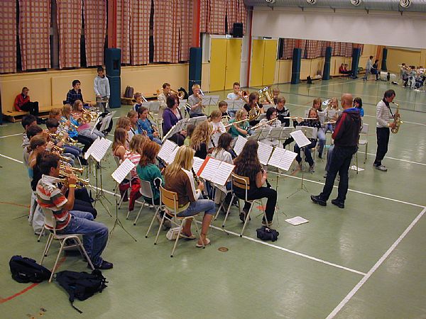 Fra �ving kvelden f�r NM-spilling (Foto: Arild Erlien)