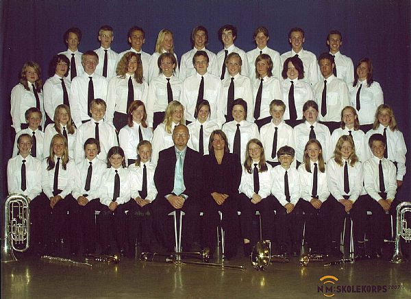 Deltakerne p� NM for Skolekorps i Sandefjord 23. juni 2007 fra Kvam og Sellanr� skolekorps og Langmyra skolemusikkorps.